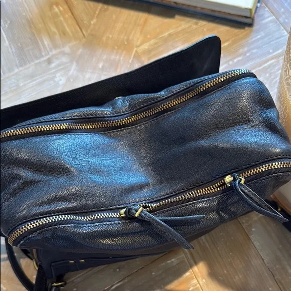 Navy blue Leather Crossbody Bag - Picture 11 of 12